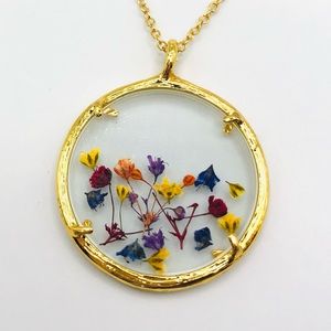 Catherine Weitzman Flower Botanical Necklace~Signed~NWOT